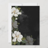Elegant White Magnolia Wedding Invitation (Achterkant)