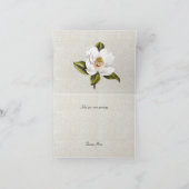 Elegant White Magnolias Wedding Bedankt (Binnen)