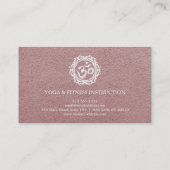Elegant white Mandala Art Om Logo Yoga Visitekaartje (Achterkant)