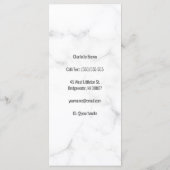 Elegant White Marble Business Brochure Menu (Achterkant)