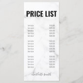 Elegant White Marble Business Brochure Menu (Voorkant)