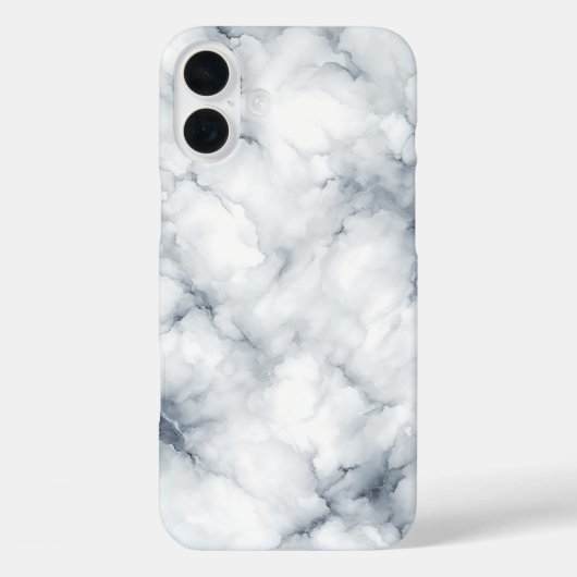 Elegant White Marble Case - Classic Carrara Stone  (Achterkant)