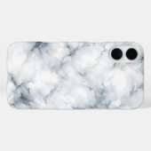 Elegant White Marble Case - Classic Carrara Stone  (Achterkant (horizontaal))