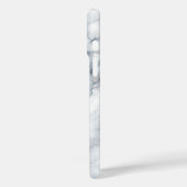 Elegant White Marble Case - Classic Carrara Stone  (Achterkant / Links)