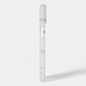 Elegant white marble custom logo Case-Mate iPhone case (Achterkant / Rechts)
