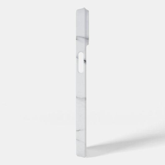 Elegant white marble custom logo Case-Mate iPhone case (Achterkant / Rechts)