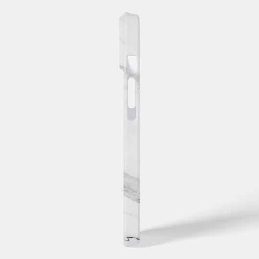 Elegant white marble custom logo Case-Mate iPhone case (Achterkant / Links)