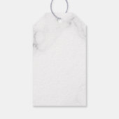 Elegant White Marble Custom Name Baptisme Bedankt Cadeaulabel (Achterkant)