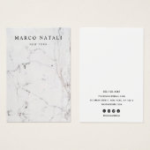 Elegant White Marble Earring Display Card Visitekaartje (Voorkant /achterkant)