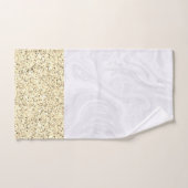 Elegant White Marble Faux Gold Glitter Bad Handdoek (Handdoek)