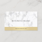 Elegant White Marble Gold Modern Corporate Trendy Visitekaartje (Voorkant)