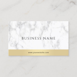 Elegant White Marble Gold Modern Corporate Trendy Visitekaartje