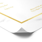 Elegant White Marble Gold Pricelist Poster (Hoek)
