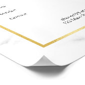 Elegant White Marble Gold Pricelist Poster (Hoek)