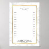 Elegant White Marble Gold Pricelist Poster (Voorkant)