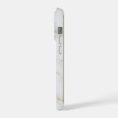 Elegant White Marble & Gold Veins iPhone 16 Pro Hoesje (Linkerkant)