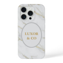 Elegant White Marble & Gold Veins iPhone 16 Pro 