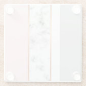 Elegant White Marble Gray Pink Glazen Onderzetter (Achterkant)