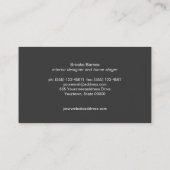 Elegant White Marble Interior Designer Visitekaartje (Achterkant)