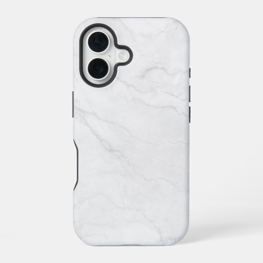Elegant White Marble iPhone 16 Hoesje (Achterkant)