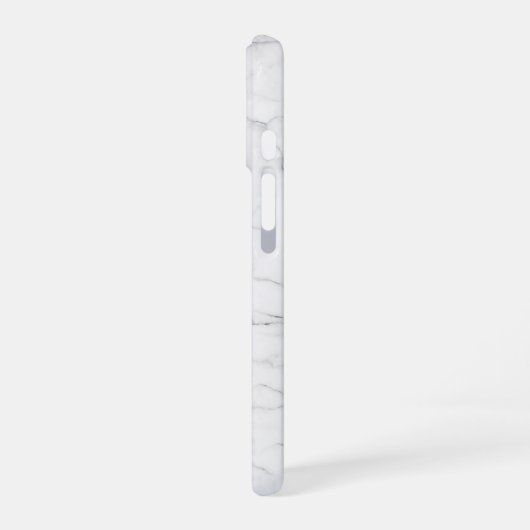 Elegant White Marble  iPhone 16 Hoesje (Linkerkant)