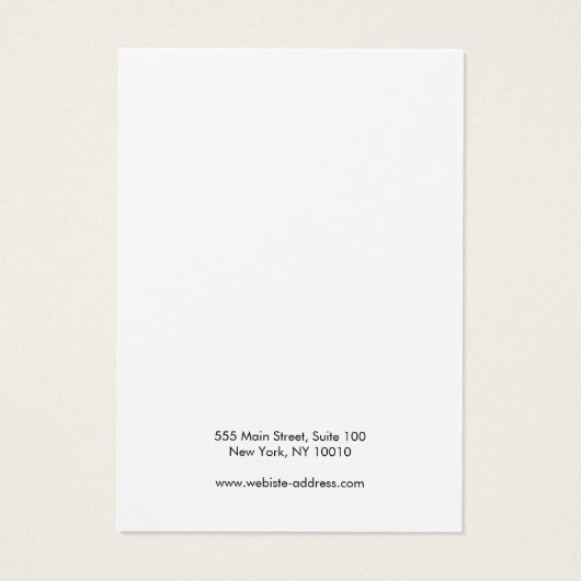 Elegant White Marble Ketting Display Kaart (Achterkant)