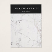 Elegant White Marble Ketting Display Kaart (Voorkant)