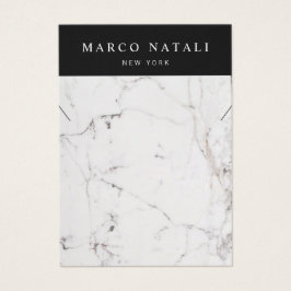 Elegant White Marble Ketting Display Kaart
