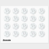 Elegant White Marble Kijk Ronde Sticker (Vel)
