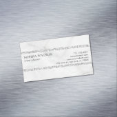 Elegant White Marble Magnetisch Visitekaartje (Voorbeeld)