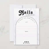 Elegant White Marble Nail Packaging Display Card Bedankkaart (Voorkant)
