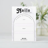 Elegant White Marble Nail Packaging Display Card Bedankkaart (Staand voorkant)