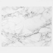 Elegant White Marble Pattern Fleece Deken (Voorkant (Horizontaal))