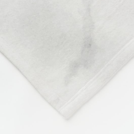 Elegant White Marble Pattern Fleece Deken (Hoek)