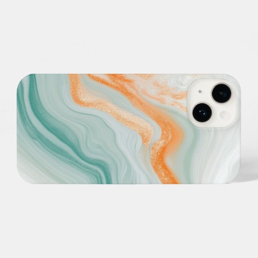 Elegant White Marble Pattern iPhone Hoesje (Achterkant horizontaal)