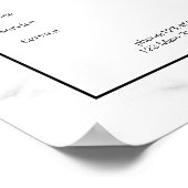 Elegant White Marble Pricelist Poster (Hoek)