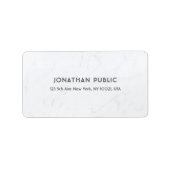 Elegant White Marble Professional, eenvoudig Etiket (Voorkant)