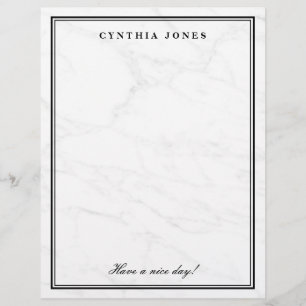 Elegant white marble stone, aangepast papier