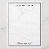 Elegant white marble stone, aangepast papier (Voorkant)