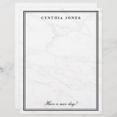 Elegant white marble stone, aangepast papier (Voorkant / Achterkant)