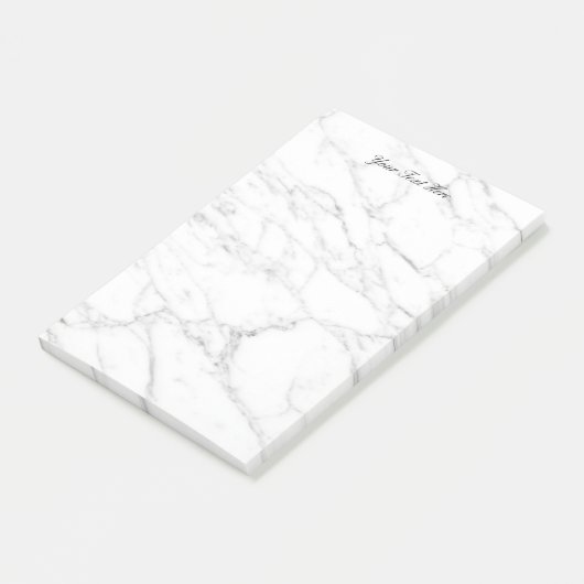 Elegant white marble stone custom Post-it® notes (Schuin)