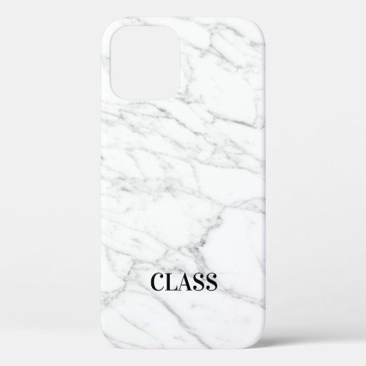 Elegant white marble stone vein model aangepast Case-Mate iPhone case (Achterkant)