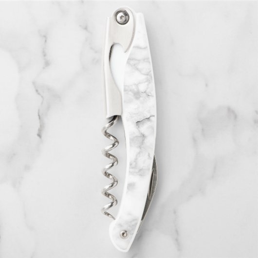 Elegant White Marble Texture Kurkentrekker (Voorkant)