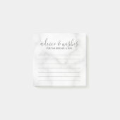 Elegant White Marble Wedding Advice and Wishes Post-it® Notes (Voorkant)