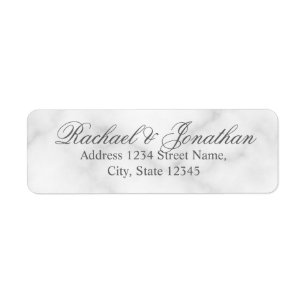 Elegant White Marble Wedding Etiket
