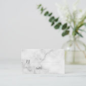 Elegant White Marble Wedding Plaatskaartje (Staand voorkant)