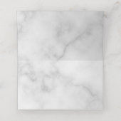 Elegant White Marble Wedding Plaatskaartje (Binnenkant ongevouwen)