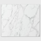 Elegant white marmer print aangepast kerstmis cadeaupapier (Vlak)