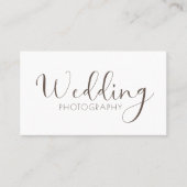 Elegant White Minimal Modern Wedding Fotograaf Visitekaartje (Voorkant)