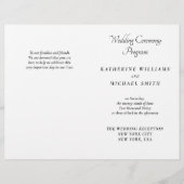 Elegant White Minimal Wedding Programs (Voorkant)